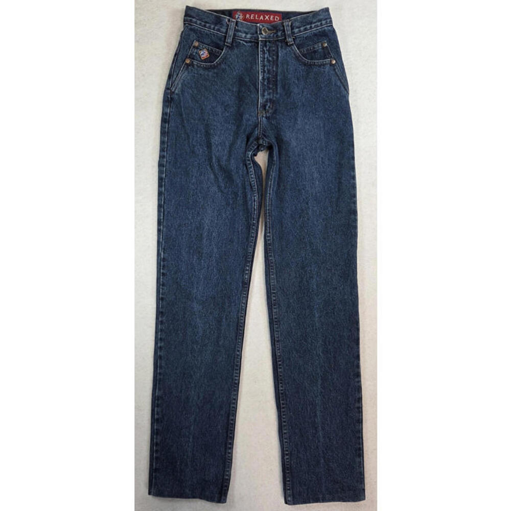 Vtg Posted Relaxed 5/27 Women Denim Jeans "No Trespassing" Zipper 100% Cotton
